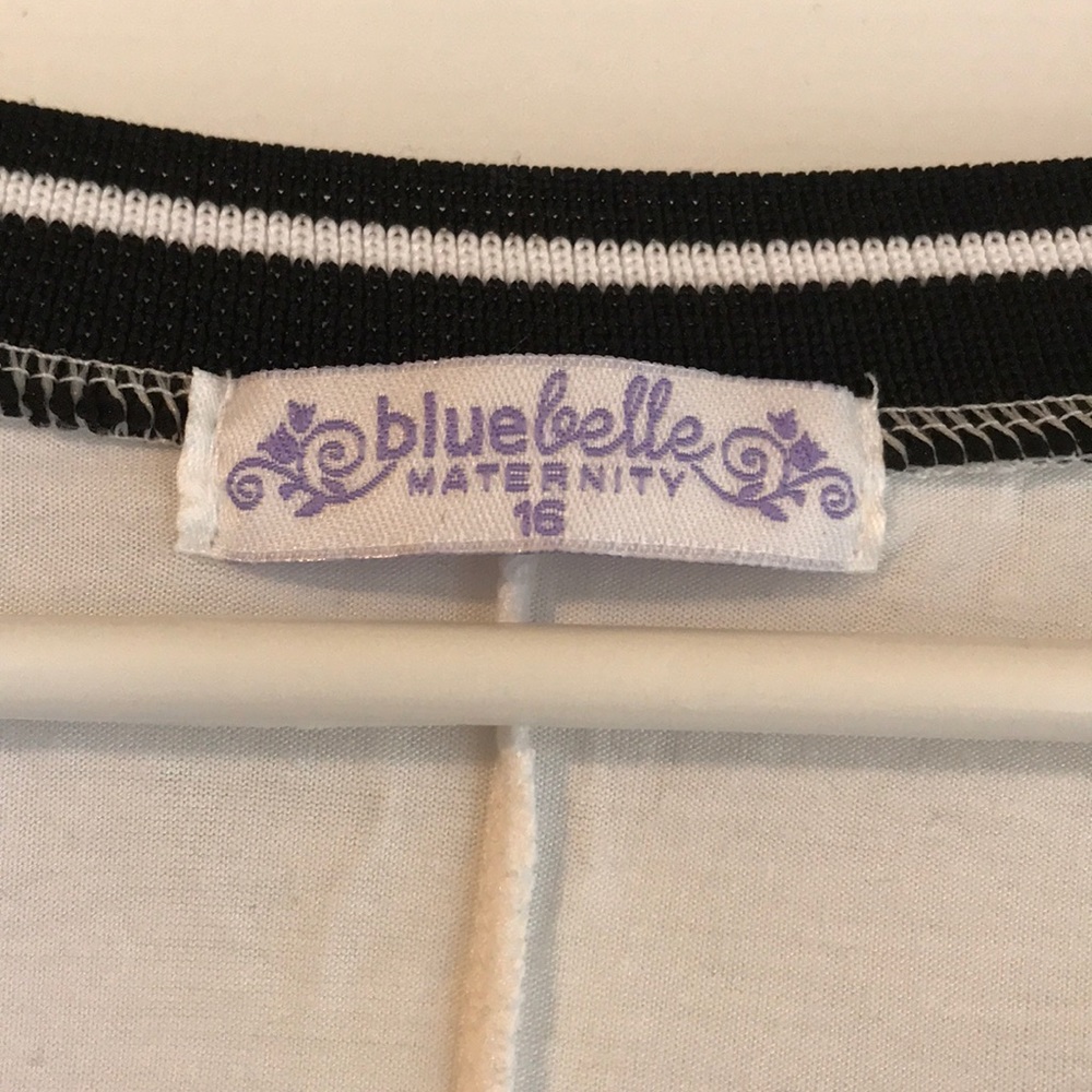 Bluebelle Maternity V-Neck Ringer Top - Picture 2 of 3